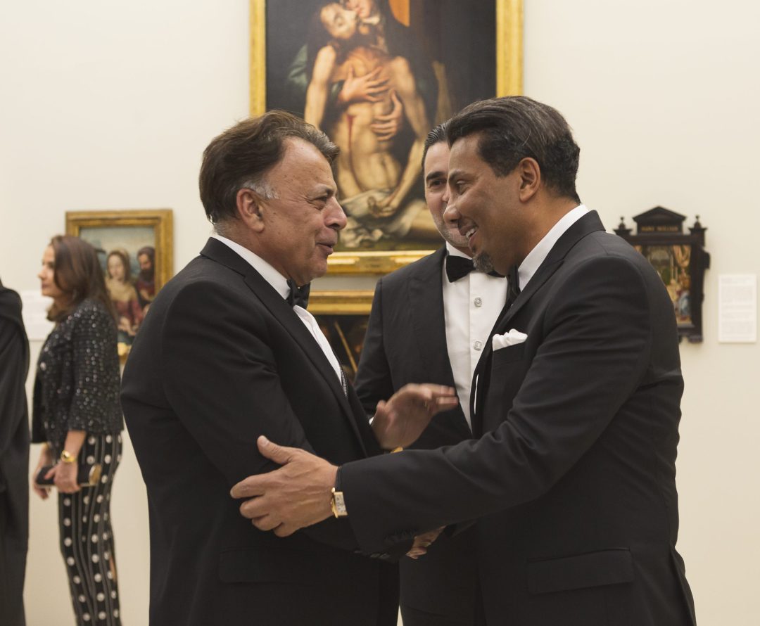 Excmo. Sr. Bachar Yagui ex Embajador de la Liga Árabe y el Embajador de Qatar el Excmo. Sr. Abdalla Al-Hamar